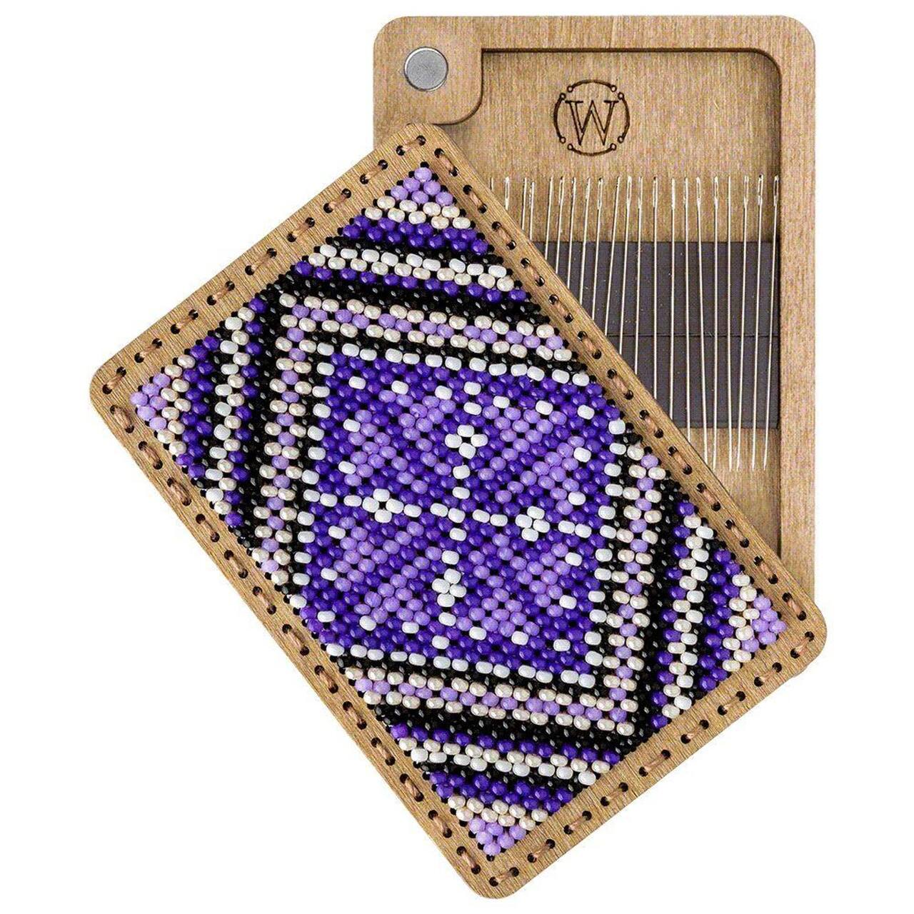 Wonderland Crafts Purple Bead Embroidery Needle Box Kit